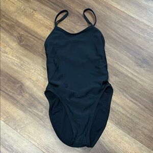 Jolyn Brandon black one piece swimsuit